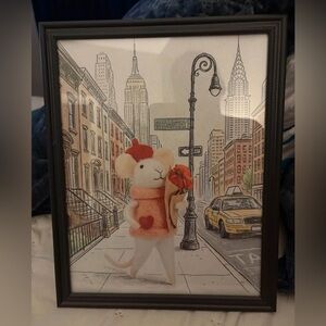 Cute Mouse in NYC Framed 8x10 Art Broadway Scene